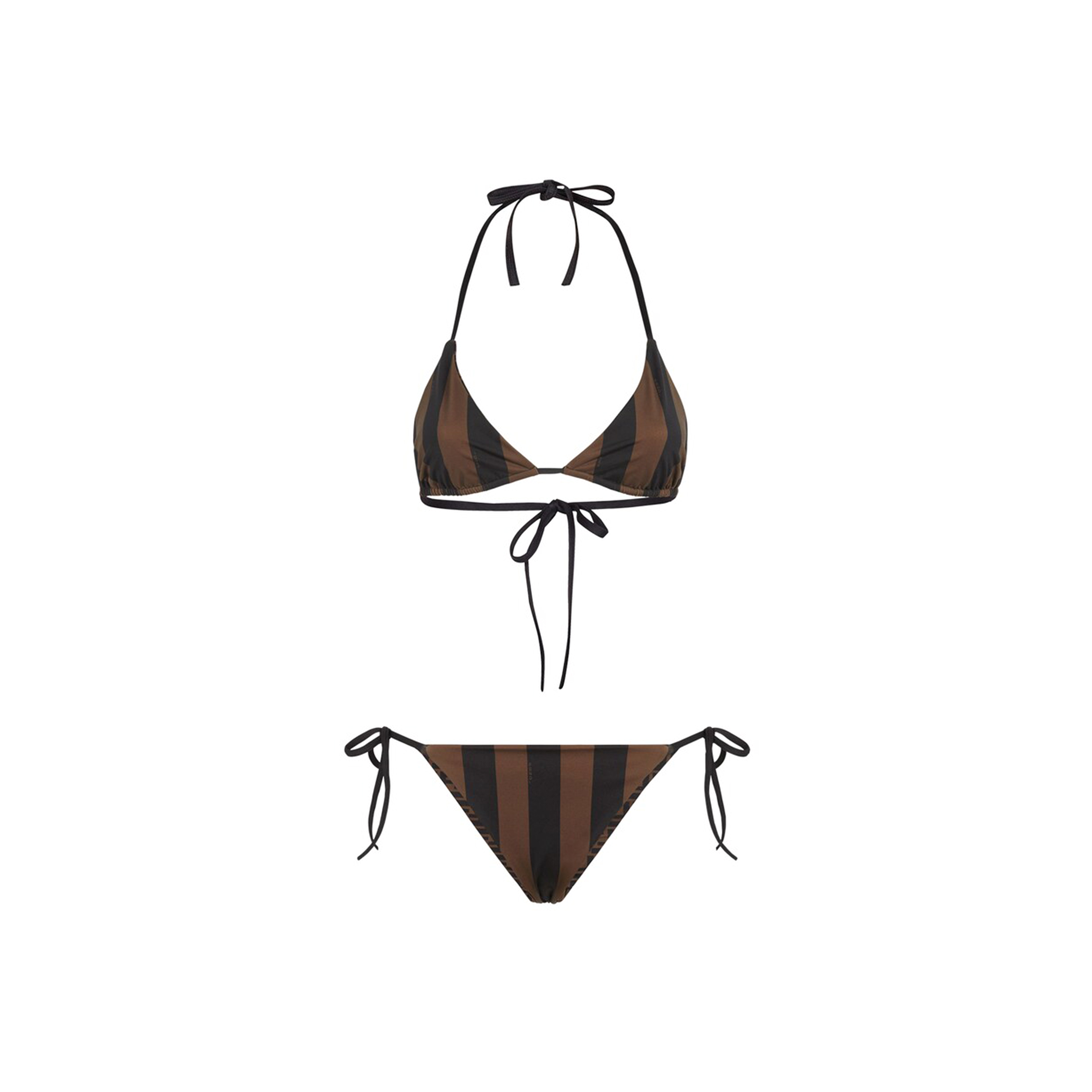 FENDI SWIMSUIT BROWN LYCRA REVERSIBLE BIKINI FXBA30AQBYF13IZ
